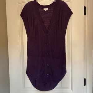 Silence + noise purple sweater vest size medium
